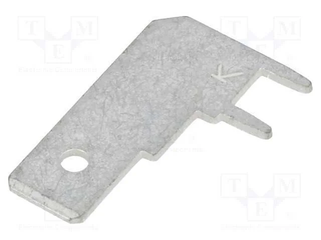 Conetor: plano, 6,4mm, 0,8mm, fêmea, THT, latão, .