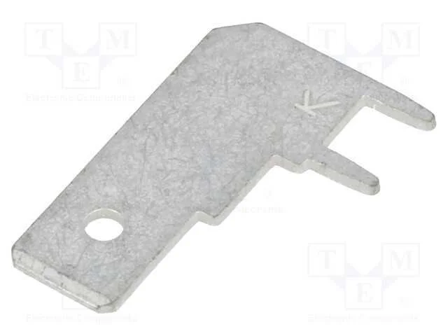 Conetor: plano, 6,4mm, 0,8mm, fêmea, THT, latão, .