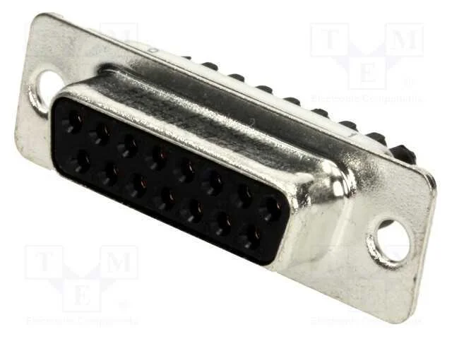 D-Sub, PIN: 15, ficha, fêmea, com cabo, terminal .