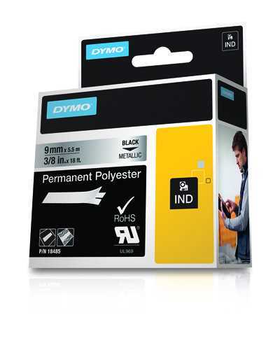 Dymo 18485 Etiquetadora Preto Sobre Metálico