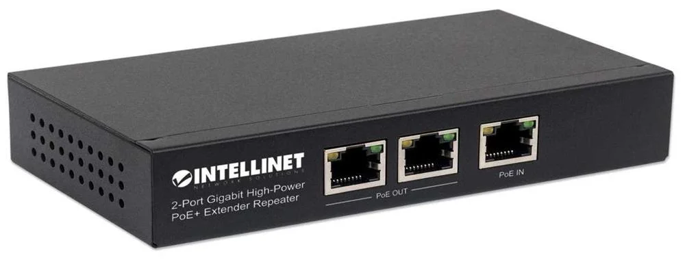 Intellinet Poe+ Extender 2-Port Gigabit High-Power Bis 100m
