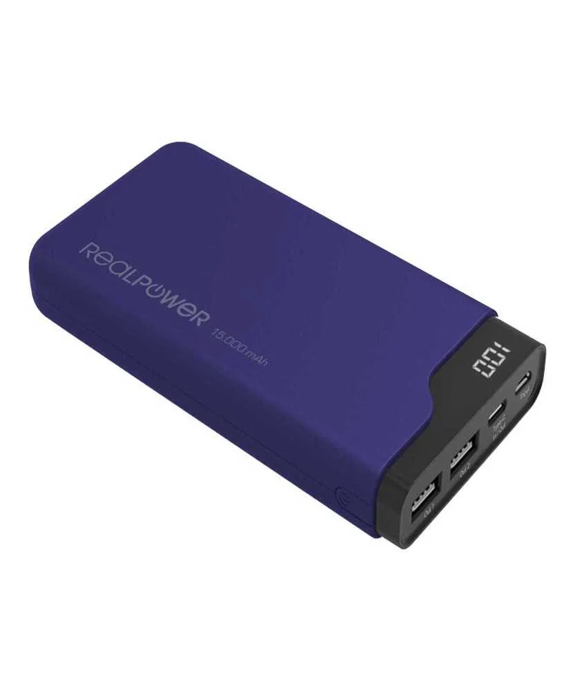 Realpower Powerbank Pb-15000c       Navy Blue      15.000mah