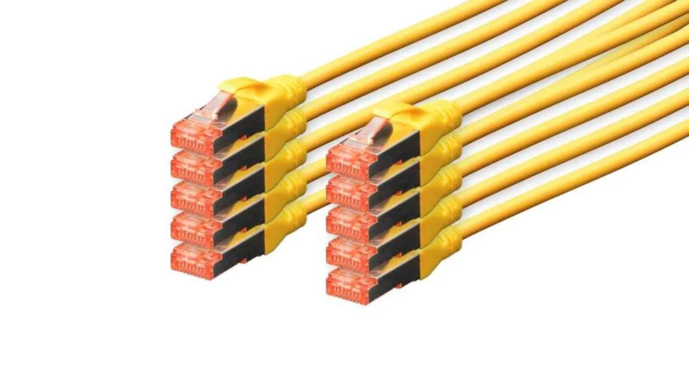 DIGITUS DK-1644-020-Y-10 CABO DE REDE AMARELO 2 M.