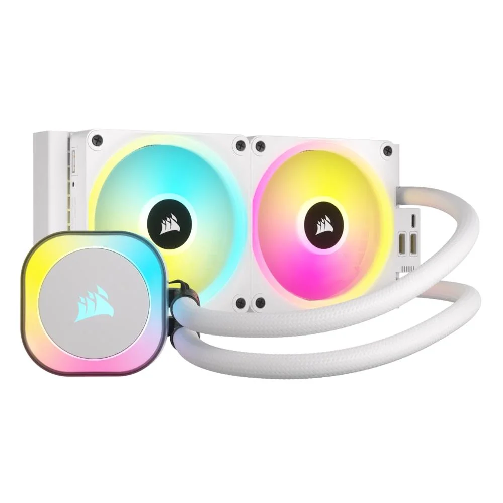 Water Cooler CPU iCUE Link H100i RGB 240mm Branco.