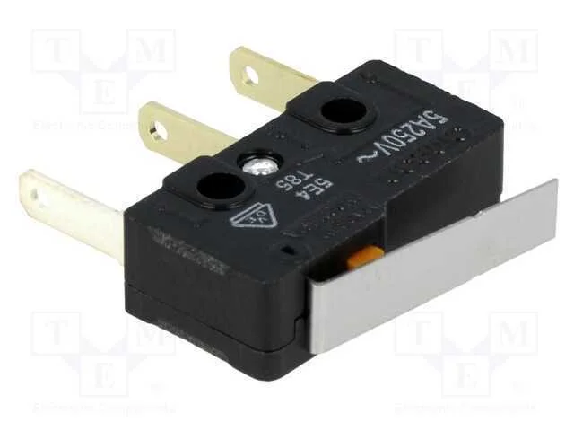 Microinterruptor Snap Action, com Alavanca, Spdt, 5a/125vac