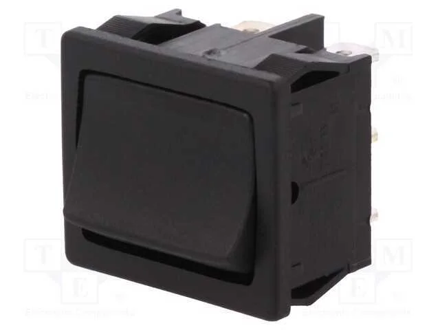 ROCKER, DPDT, Pos: 2, ON-ON, 10A/250VAC, preto, I.