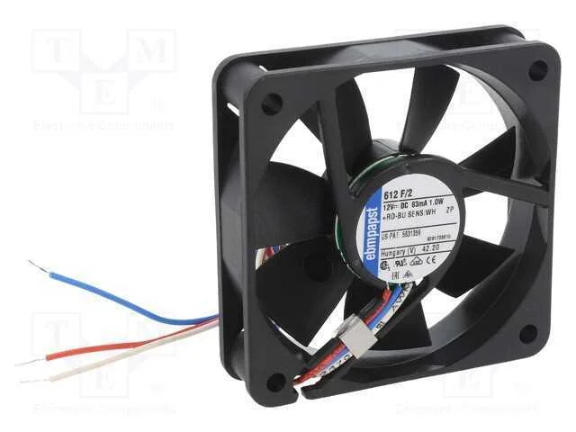 Ventilador: Dc, Transversal, 12vdc, 60x60x15mm, 29m3/H, 27dba