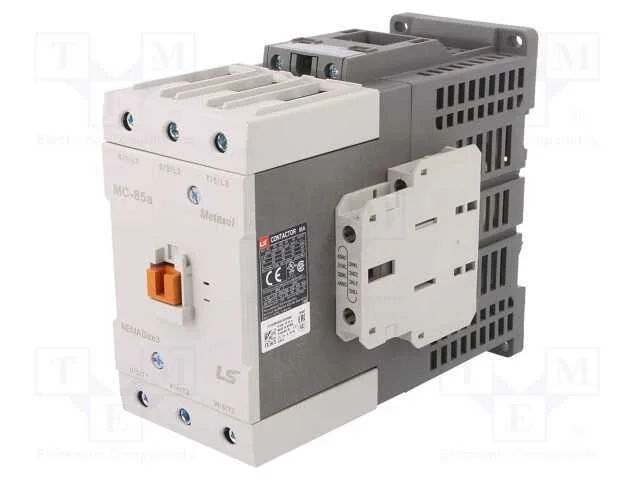 Contator: 3 Polos, No X3, Contatos Auxiliares: No + Nc, 24vdc, 85a