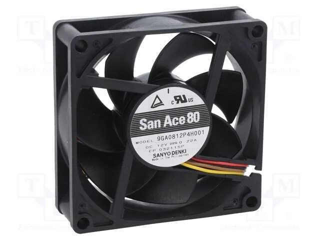 Ventilador: Dc, Transversal, 12vdc, 80x80x25mm, 87,6m3/H, 37dba