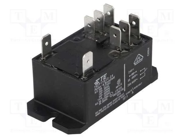 Rel&eacute;: eletromagn&eacute;tico, DPDT, Ubobina : 24VDC, 30A.