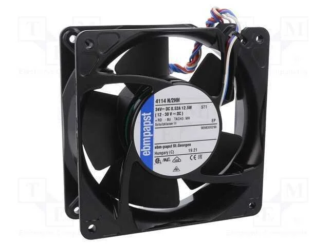 Ventilador: DC, transversal, 24VDC, 119x119x38mm,.