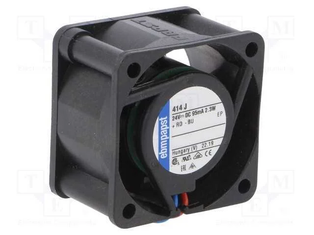 Ventilador: DC, transversal, 24VDC, 40x40x25mm, 1.