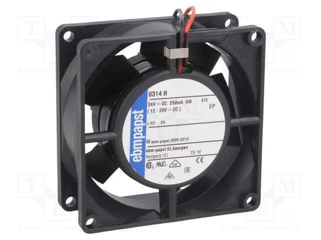 Ventilador: DC, transversal, 24VDC, 80x80x32mm, 8.