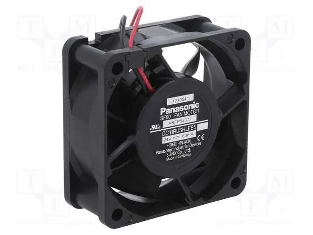 Ventilador: Dc, Transversal, 24vdc, 60x60x25mm, 2.