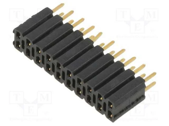 Tomada, pinos, fêmea, PIN: 20, simples, 2,54mm, T.