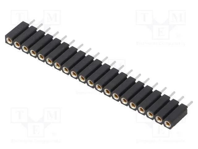 Tomada, pinos, fêmea, PIN: 20, simples, 2,54mm, T.