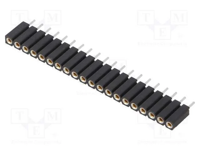 Tomada, pinos, fêmea, PIN: 20, simples, 2,54mm, T.