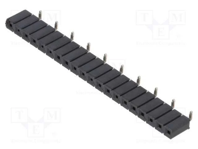 Tomada, pinos, fêmea, PIN: 20, simples, 2,54mm, S.