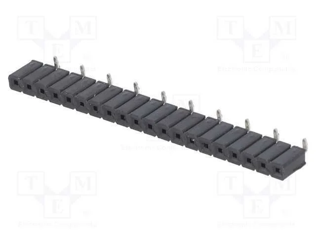 Tomada, pinos, fêmea, PIN: 20, simples, 2,54mm, S.