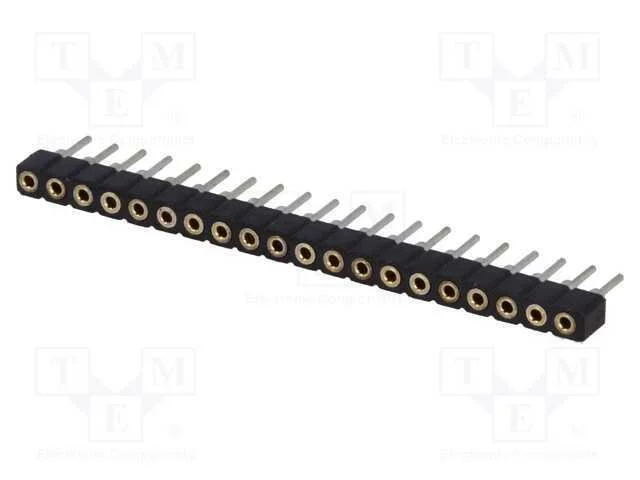 Tomada, pinos, fêmea, PIN: 20, simples, 2mm, THT,.