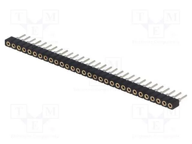 Tomada, pinos, fêmea, PIN: 30, simples, 2mm, THT,.