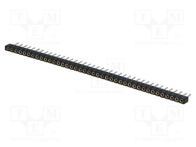 Tomada, pinos, fêmea, PIN: 40, simples, 2mm, THT,.