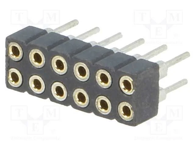 Tomada, pinos, fêmea, PIN: 12, simples, 2mm, THT,.