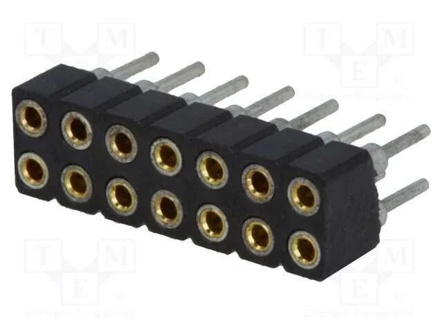 Tomada, pinos, fêmea, PIN: 14, simples, 2mm, THT,.