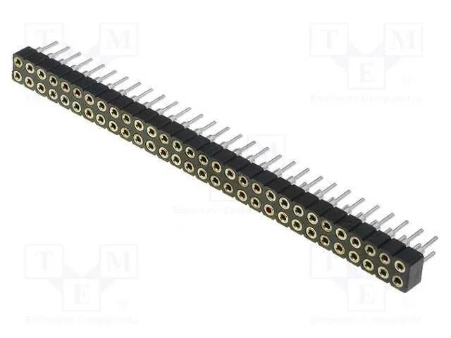 Tomada, pinos, fêmea, PIN: 60, simples, 2mm, THT,.