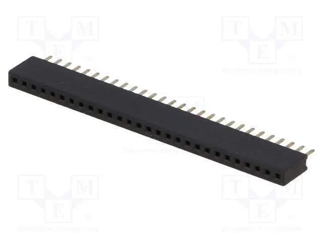 Tomada, pinos, fêmea, PIN: 28, simples, 1,27mm, T.