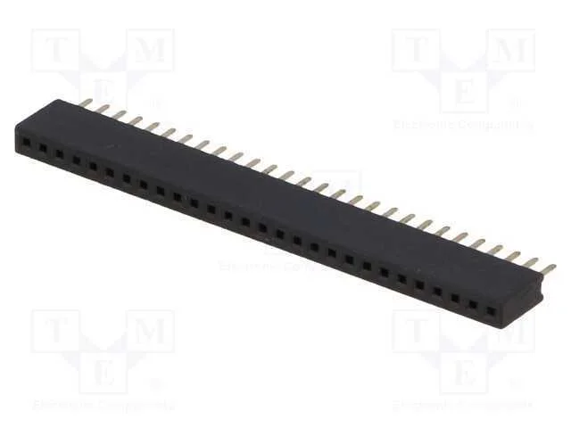 Tomada, pinos, fêmea, PIN: 28, simples, 1,27mm, T.