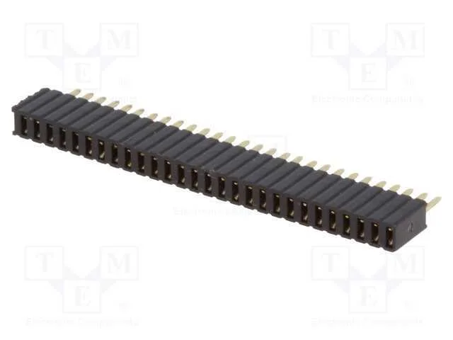 Tomada, pinos, fêmea, PIN: 28, simples, 1,27mm, T.
