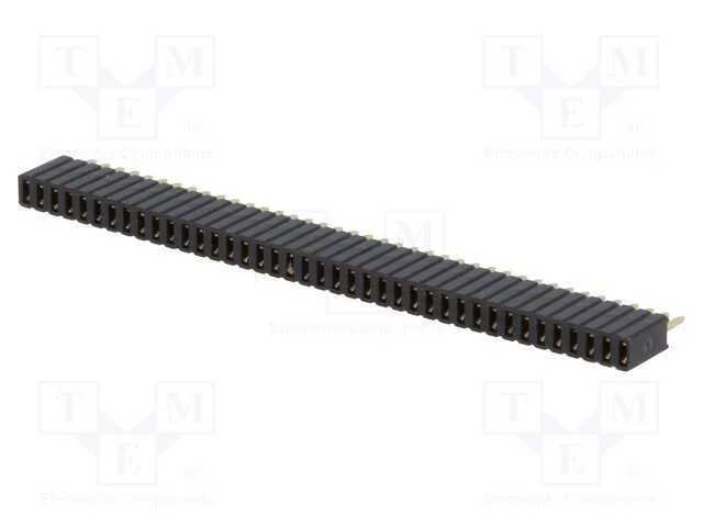 Tomada, pinos, fêmea, PIN: 40, simples, 1,27mm, T.