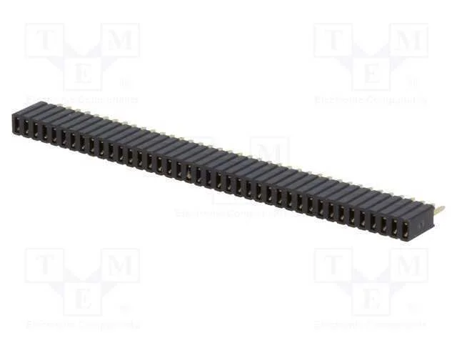 Tomada, pinos, fêmea, PIN: 40, simples, 1,27mm, T.