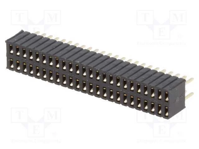 Tomada, pinos, fêmea, PIN: 48, simples, 1,27mm, T.