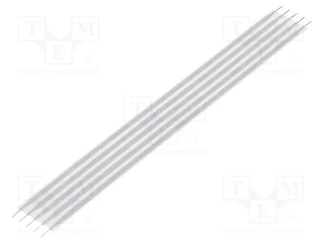 Conector: Jumper Flexível, Raster Fita: 2,54mm, L: 101,6mm, Retos