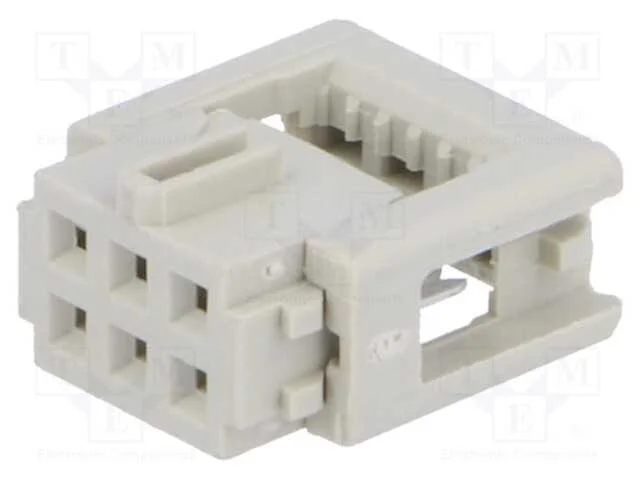 Ficha, IDC, fêmea, PIN: 6, para fita, 1,27mm, R. .