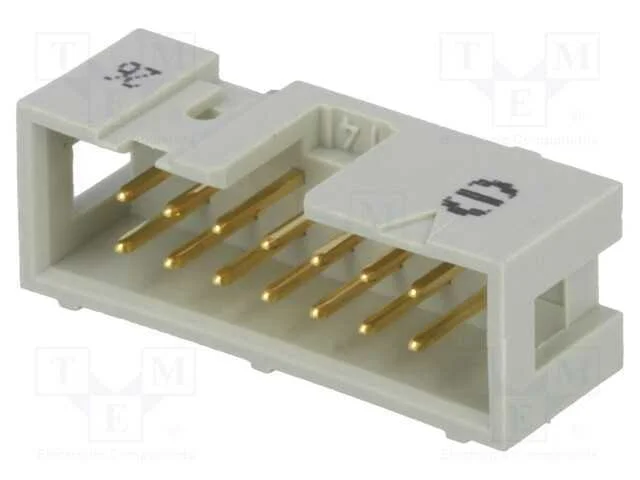 Tomada, IDC, macho, PIN: 14, simples, THT, 1,27mm.