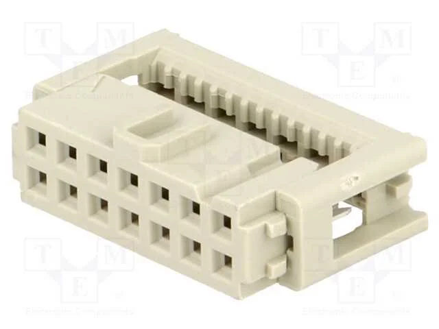 Ficha, IDC, fêmea, PIN: 14, para fita, 1,27mm, R..