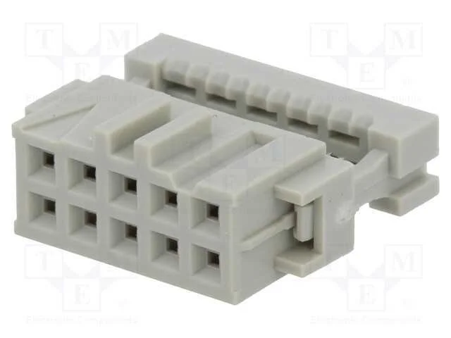 Ficha, IDC, f&ecirc;mea, PIN: 10, IDC, para fita, 1,27m.