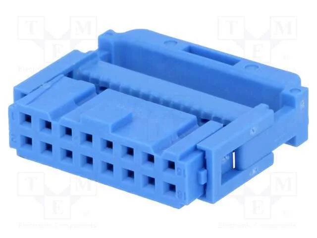 Ficha, IDC, fêmea, PIN: 16, IDC, para fita, 1,27m.