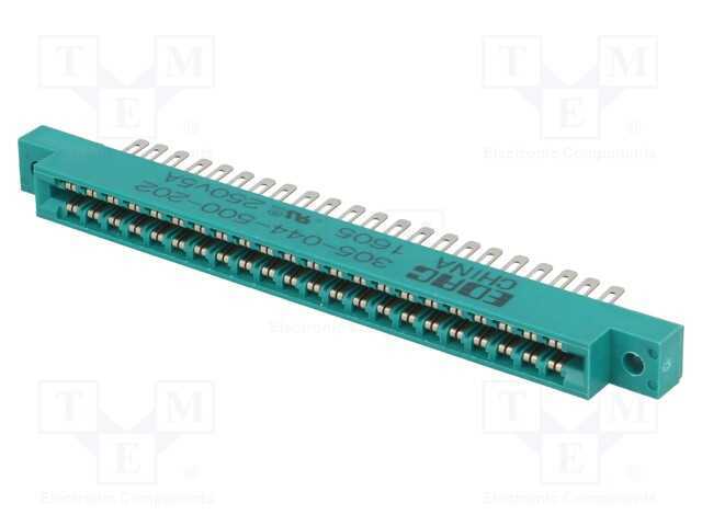Laterais, Pin: 44, Solda, para Painel,Com Cabo, Dourado, 3,96mm