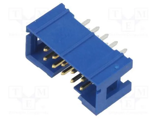 Socket, IDC, male, PIN: 10, straight, THT, gold-p.