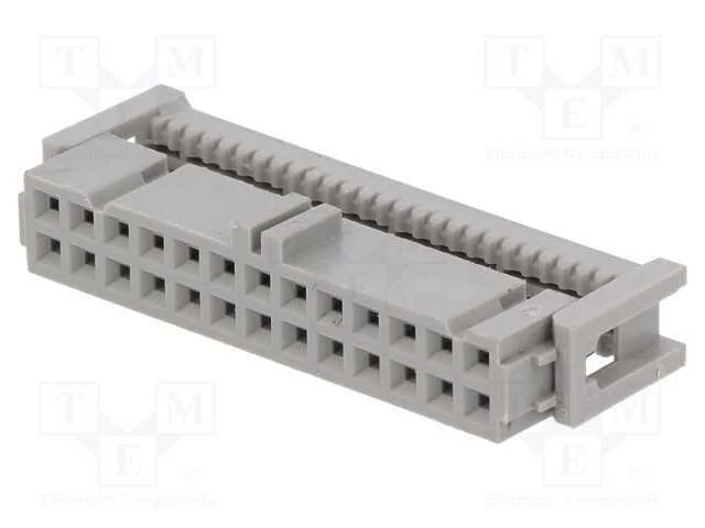 Ficha, Idc, Fêmea, Pin: 26, Idc, para Fita, 1,27mm, Dourado, 4,25a