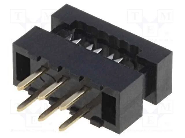 IDC de transição, PIN: 6, THT, para fita, 1mm, R..