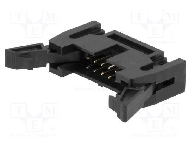 Tomada, Idc, Macho, Pin: 10, Simples, com Ejetor, Tht, 2,54mm, Preta