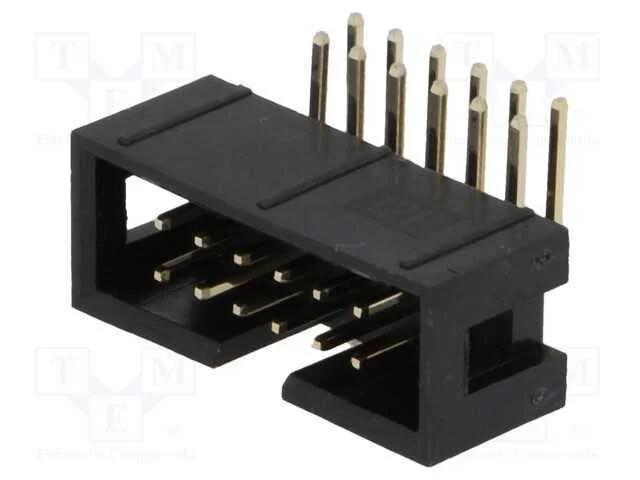 Tomada, Idc, Macho, Pin: 12, Angulares 90, Tht, Dourado, 2,54mm