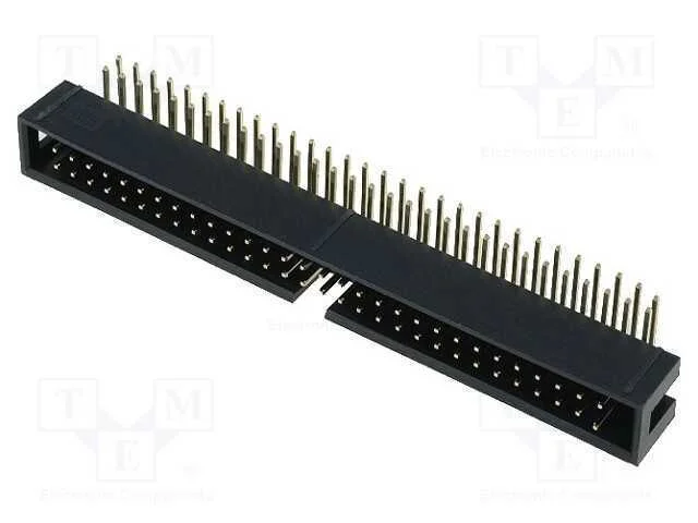 Tomada, Idc, Macho, Pin: 60, Angulares 90, Tht, Dourado, 2,54mm