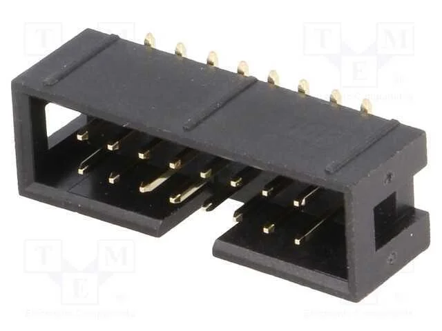Tomada, Idc, Macho, Pin: 16, Verticais, Smt, Gold Flash, 2,54mm
