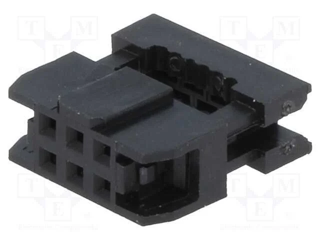 Ficha, Idc, Fêmea, Pin: 6, Sem Pressão de Cabo, Idc, para Fita, 1mm
